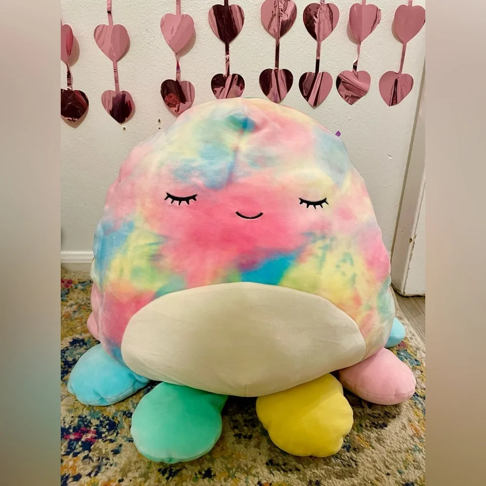 Tie Dye Smiling Octopus Squishmallow (decently large) - Picture 1 of 2